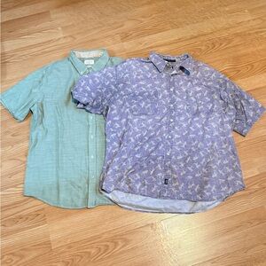 Weatherproof Casual Green and Purple Shirts